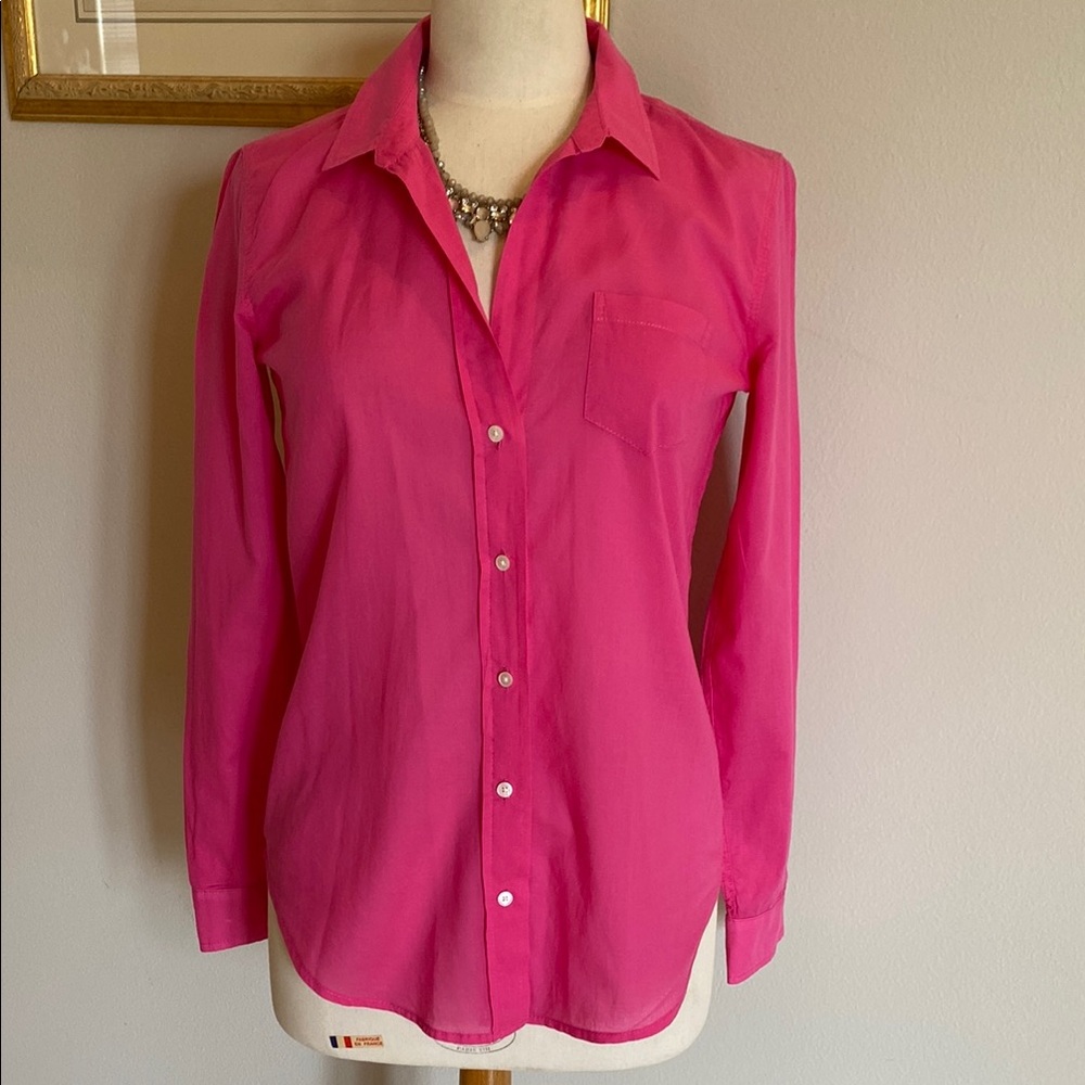 Lilly Pulitzer Fuchsia Button-Down Shirt, S